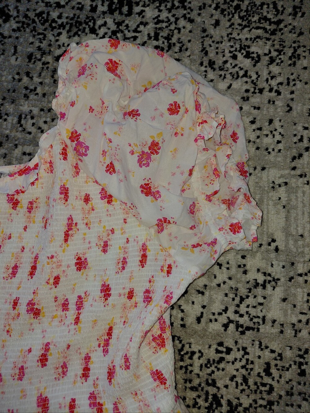 LoveShackFancy x Target Cosette Smocked Floral Midi Dress XL Puff Sleeve - Picture 7 of 12